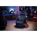 Reclining Gaming Chair with Footrest and Cup Holder