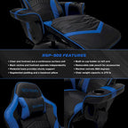 Reclining Gaming Chair with Footrest and Cup Holder