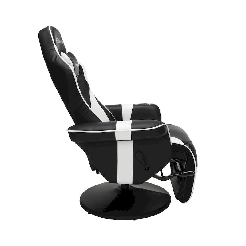 Reclining Gaming Chair with Footrest and Cup Holder