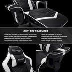Reclining Gaming Chair with Footrest and Cup Holder