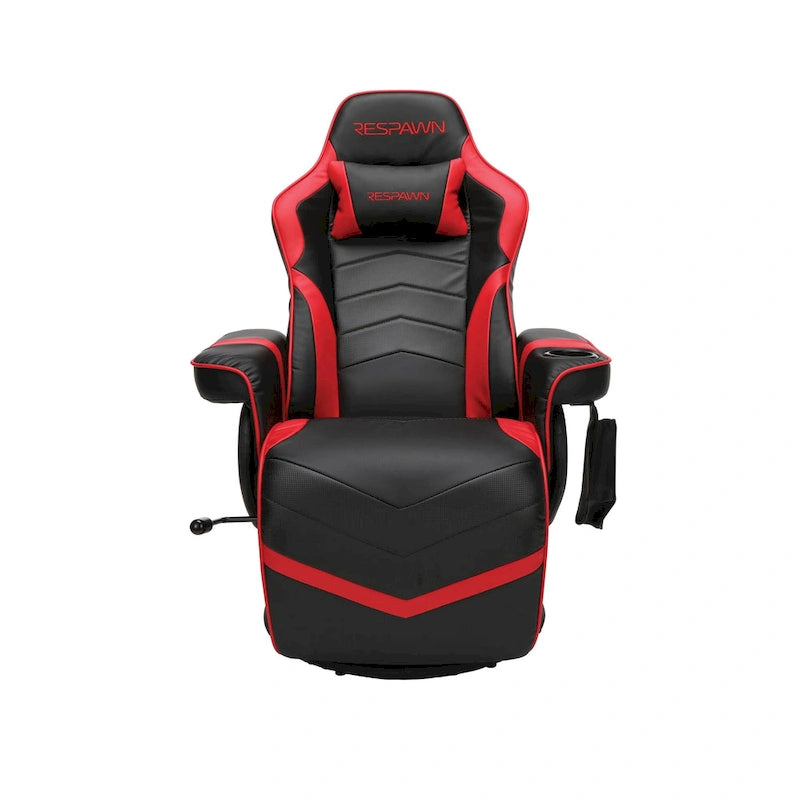 Reclining Gaming Chair with Footrest and Cup Holder
