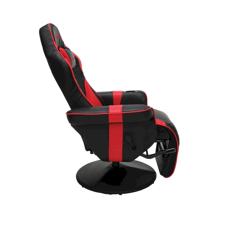 Reclining Gaming Chair with Footrest and Cup Holder