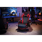 Reclining Gaming Chair with Footrest and Cup Holder