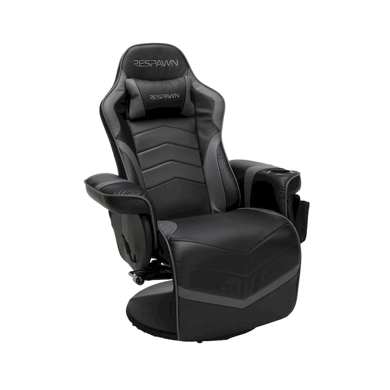 Reclining Gaming Chair with Footrest and Cup Holder