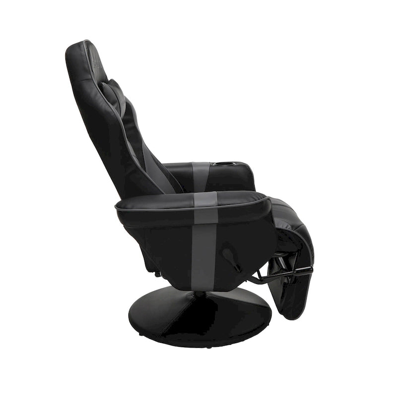Reclining Gaming Chair with Footrest and Cup Holder