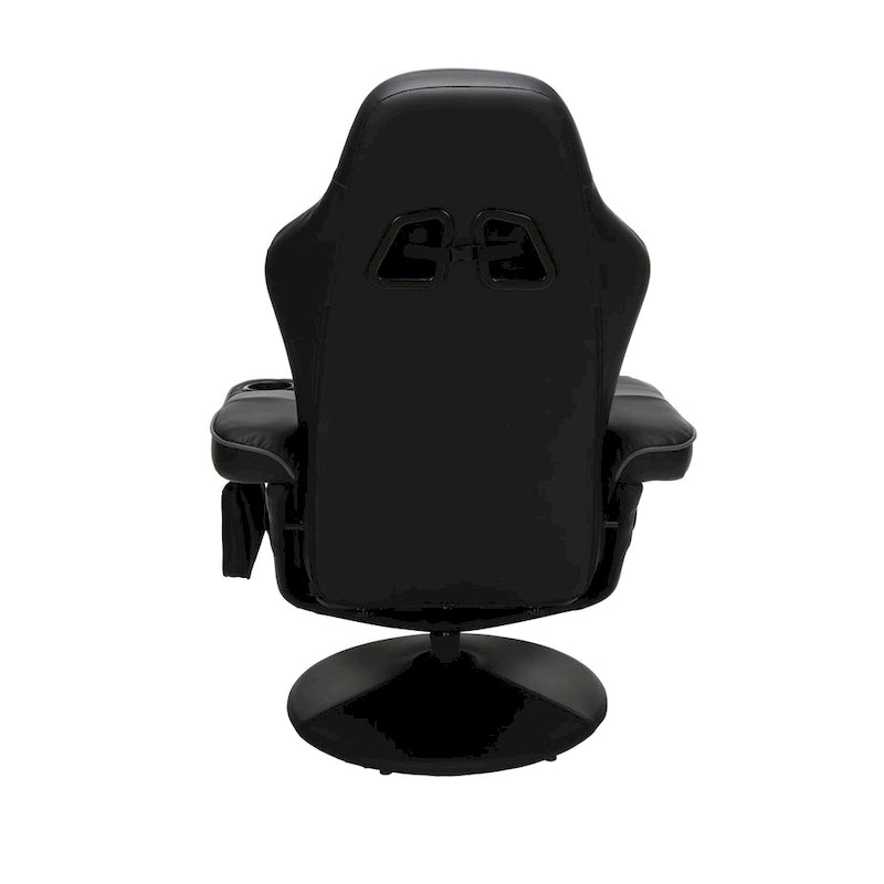 Reclining Gaming Chair with Footrest and Cup Holder