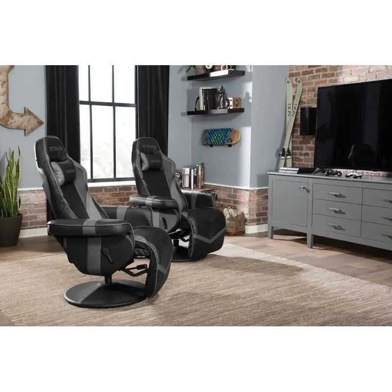 Reclining Gaming Chair with Footrest and Cup Holder