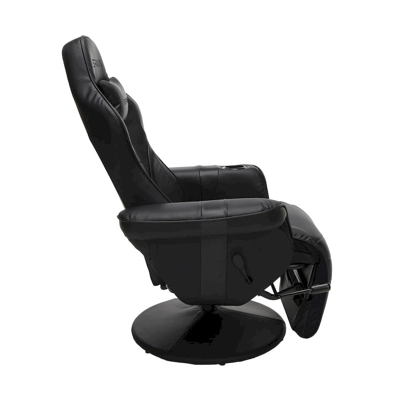 Reclining Gaming Chair with Footrest and Cup Holder
