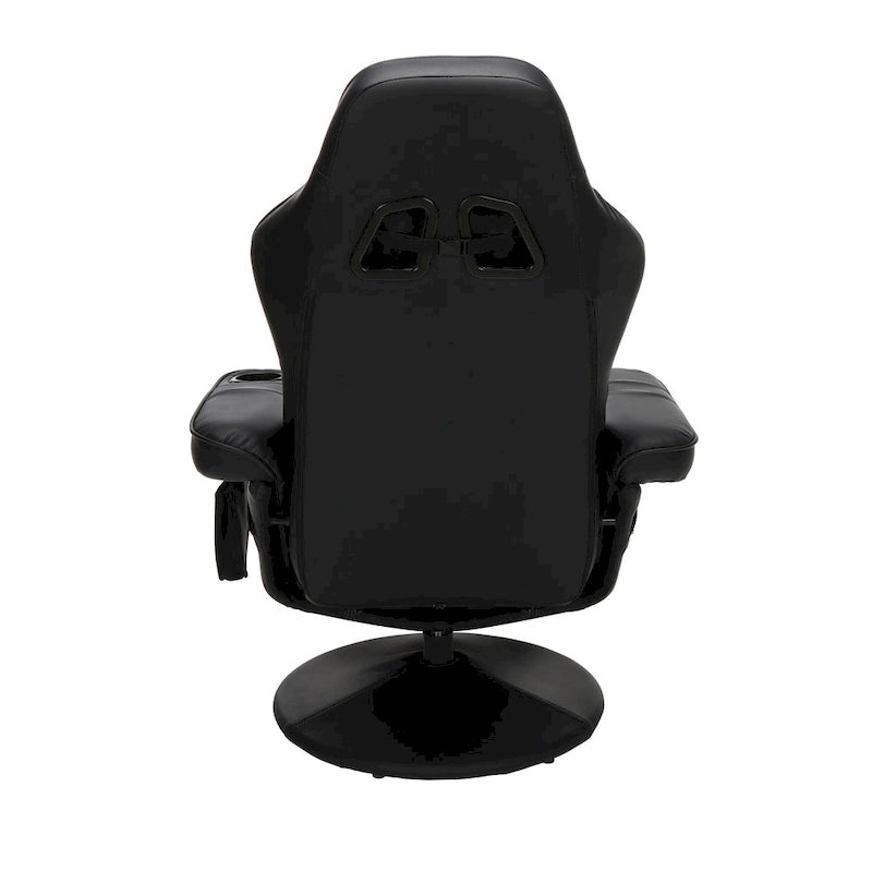 Reclining Gaming Chair with Footrest and Cup Holder