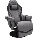 Reclining Gaming Chair with Footrest and Cup Holder