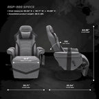 Reclining Gaming Chair with Footrest and Cup Holder