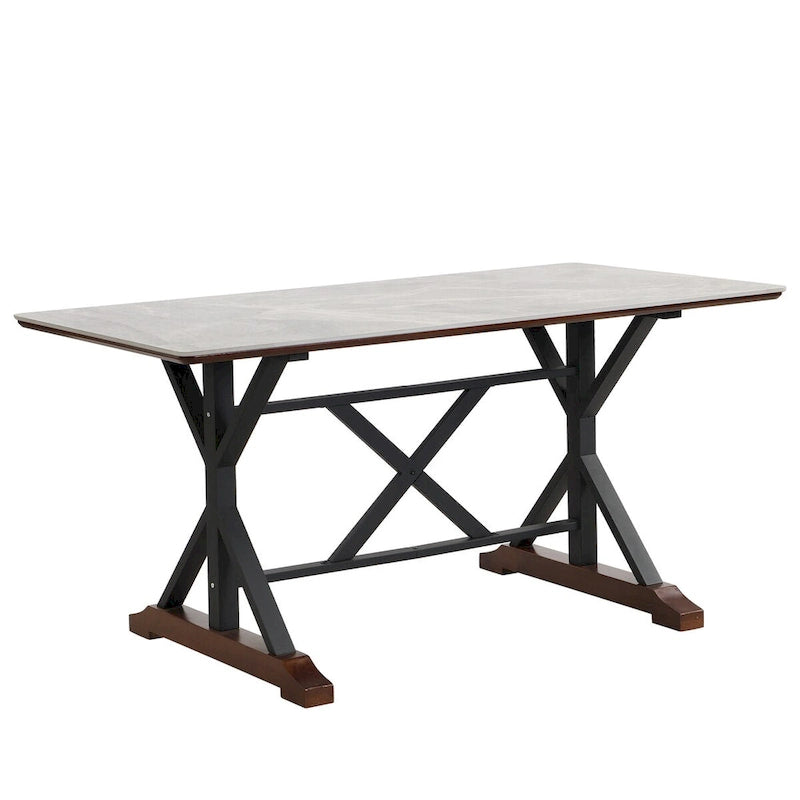 63-Inch Rectangular Sintered Stone Dining Table