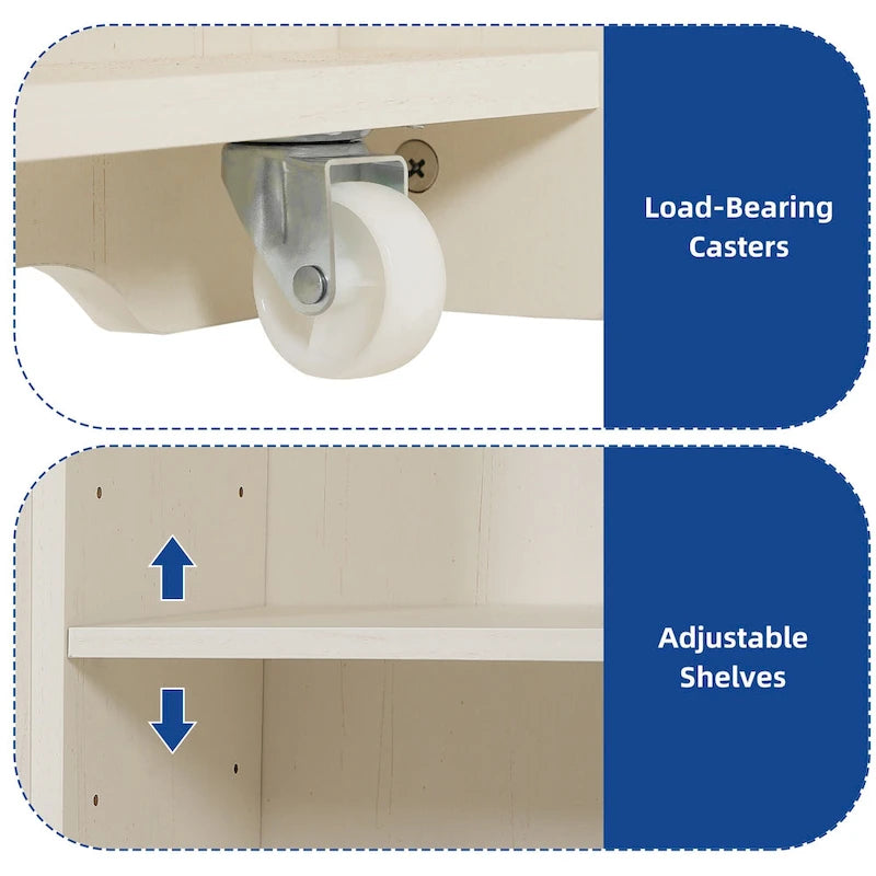 Double Tilt-Out Trash Cabinet with Storage