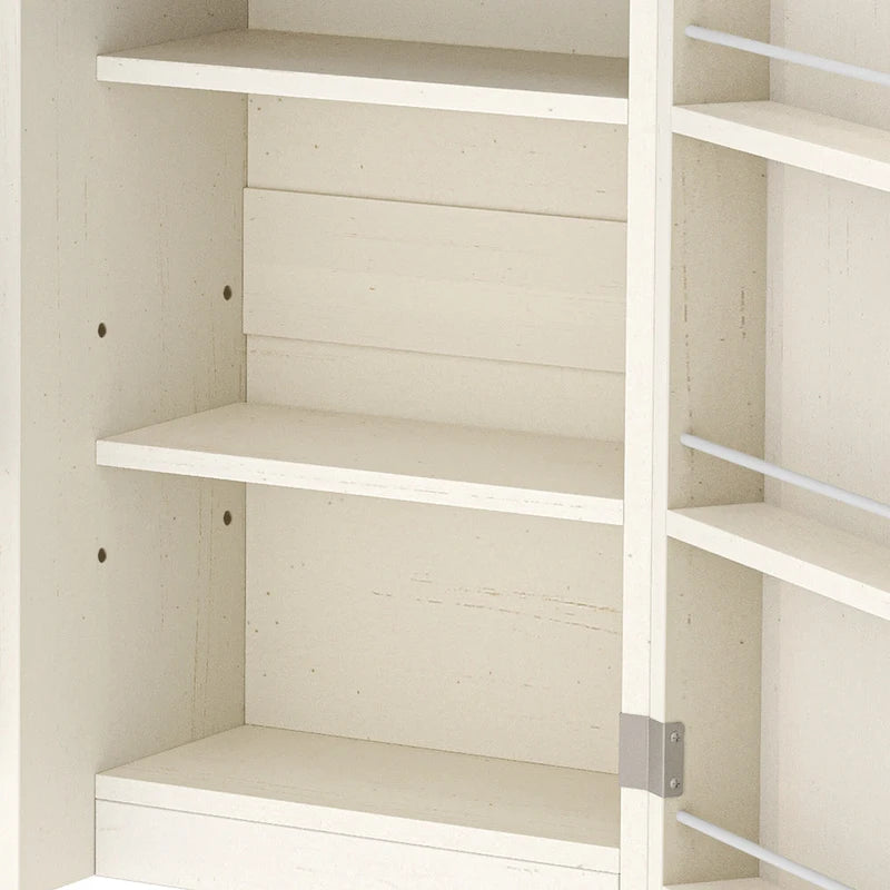 Doppelter Abfalleimer-Schrank mit Auszugsklappen und Stauraum
