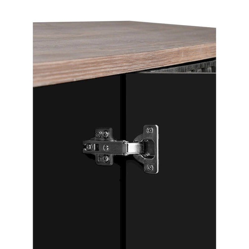 Sideboard Cabinet with 4 Patterned Doors and 2 Shelves