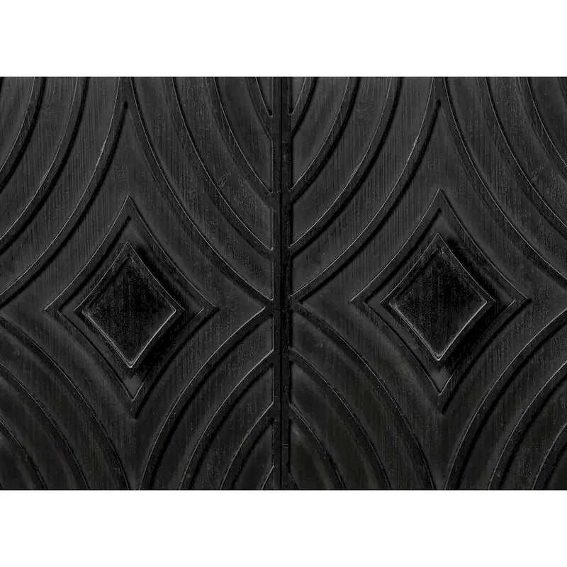 Sideboard Cabinet with 4 Patterned Doors and 2 Shelves
