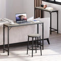 2-Tier Console Table with V-Shaped Metal Frame