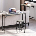 2-Tier Console Table with V-Shaped Metal Frame