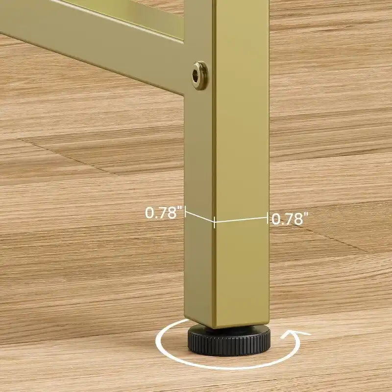 2-Tier Console Table with V-Shaped Metal Frame