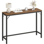 2-Tier Console Table with V-Shaped Metal Frame