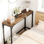 2-Tier Console Table with V-Shaped Metal Frame