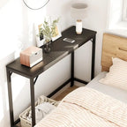 2-Tier Console Table with V-Shaped Metal Frame