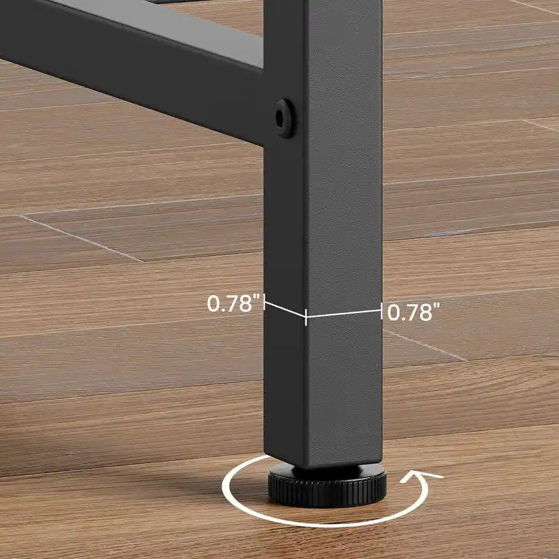 2-Tier Console Table with V-Shaped Metal Frame
