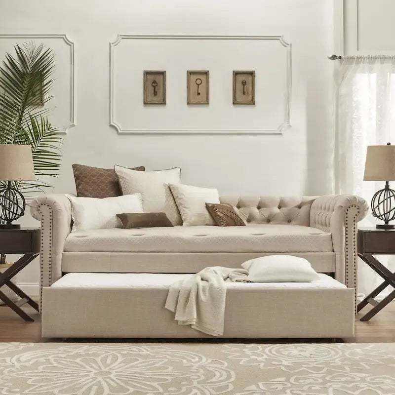 Upholstered Twin Daybed with Optional Trundle
