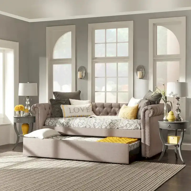 Upholstered Twin Daybed with Optional Trundle